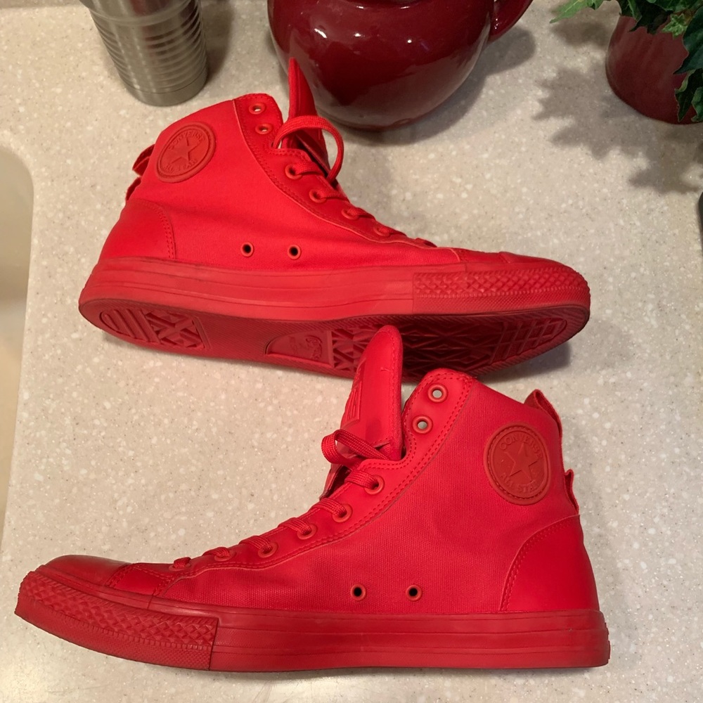 “Red” Chuck Taylor shoes mens size 12